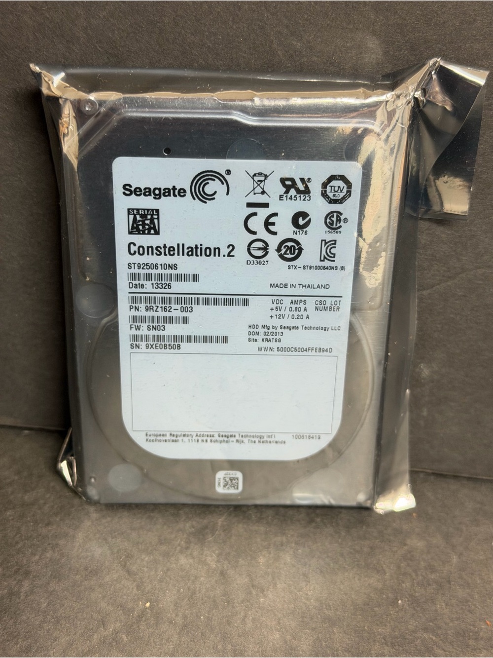 Seagate Constellation.2  Model ST9250610NS 250GB  SATA Hard Drive Cache 64 MB